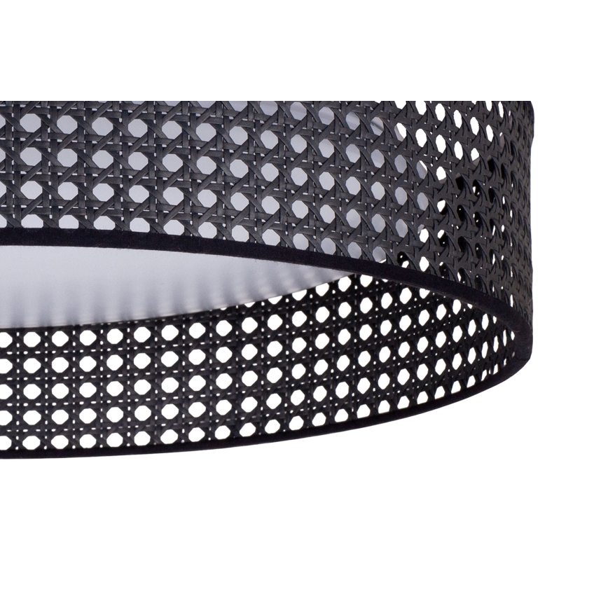 Duolla - LED Mennyezeti lámpa ROLLER RATTAN LED/24W/230V átm. 45 cm fekete