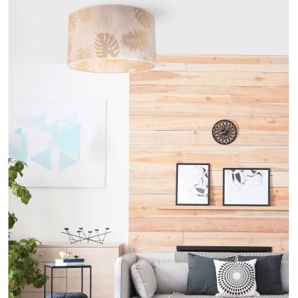 Duolla - Mennyezeti lámpa ARECA 1xE27/40W/230V átm. 45 cm réz/fehér