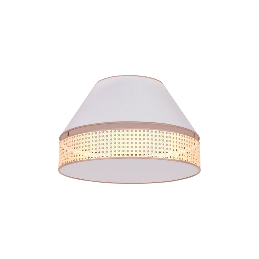 Duolla - Mennyezeti lámpa AVIGNON 1xE27/15W/230V á. 50 cm fehér/rattan