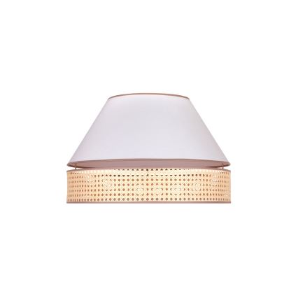 Duolla - Mennyezeti lámpa AVIGNON 1xE27/15W/230V á. 50 cm fehér/rattan