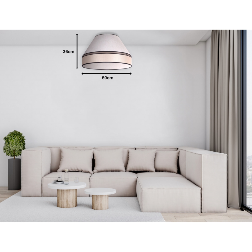 Duolla - Mennyezeti lámpa AVIGNON 3xE27/15W/230V á. 60 cm bézs