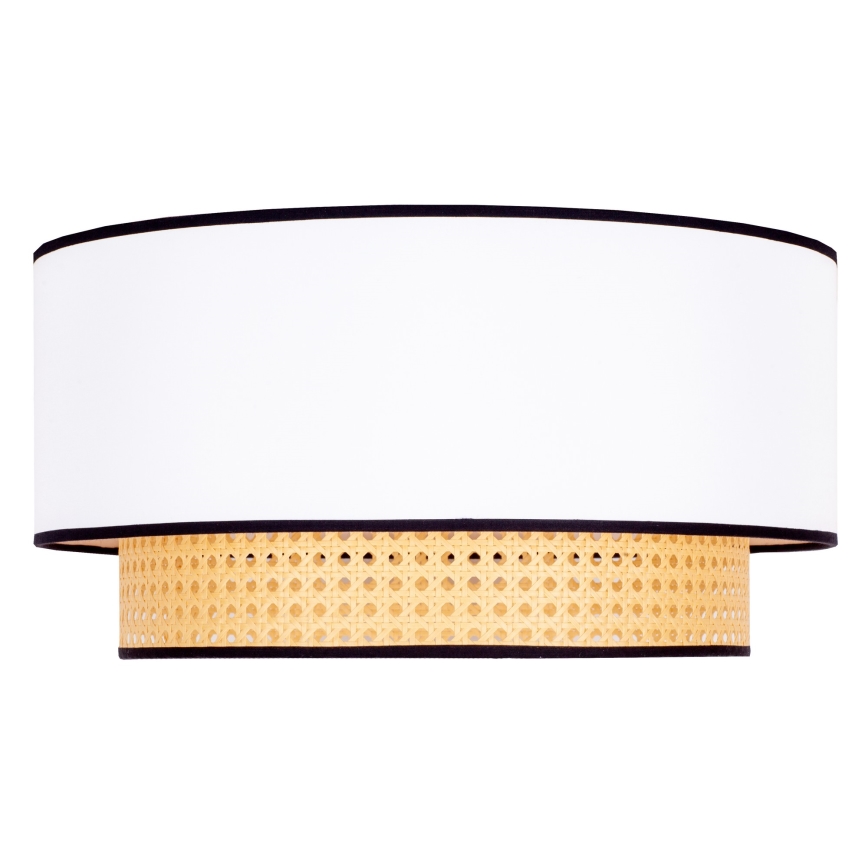 Duolla - Mennyezeti lámpa BOHO 1xE27/15W/230V átm. 45 cm fehér/rattan