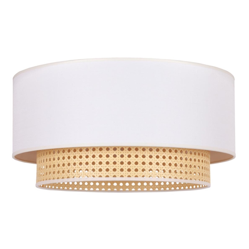 Duolla - Mennyezeti lámpa BOHO 1xE27/15W/230V átm. 45 cm krémszínű/rattan