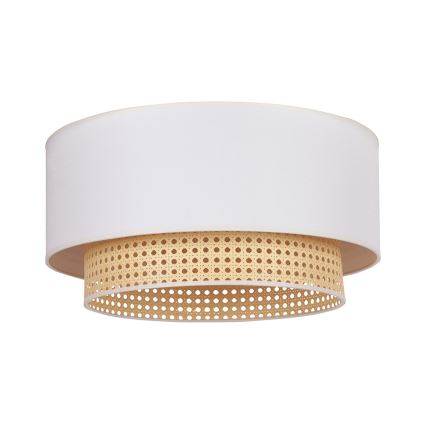 Duolla - Mennyezeti lámpa BOHO 3xE27/15W/230V átm. 60 cm krém/rattan