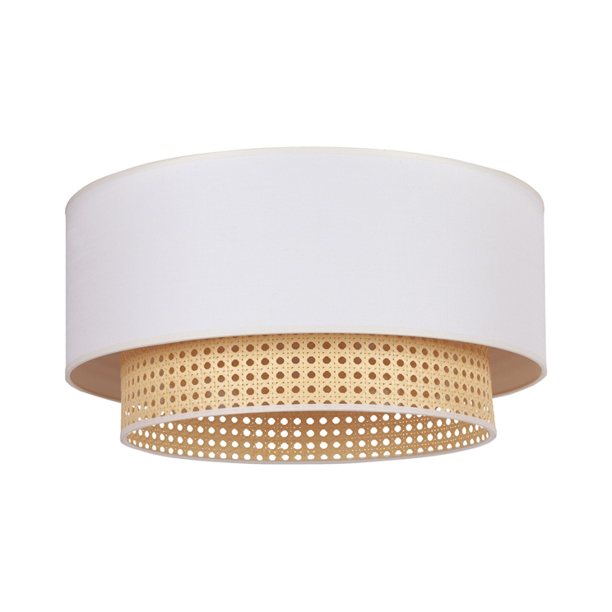 Duolla - Mennyezeti lámpa BOHO 3xE27/15W/230V átm. 60 cm krém/rattan