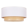 Duolla - Mennyezeti lámpa BOHO 3xE27/15W/230V átm. 60 cm krém/rattan