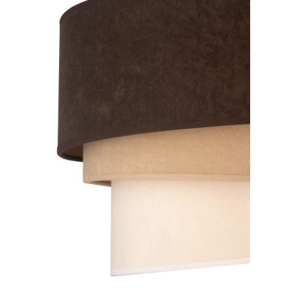 Duolla - Mennyezeti lámpa DEVON 1xE27/40W/230V átm. 45 cm barna/bézs