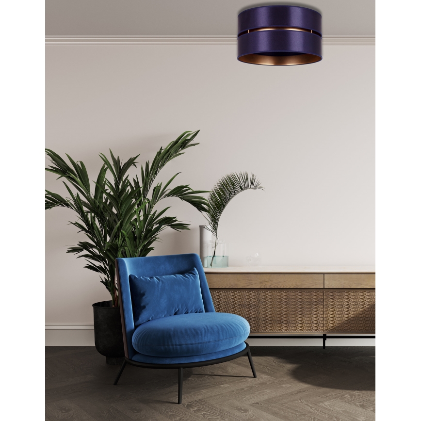 Duolla - Mennyezeti lámpa DUO 1xE27/15W/230V átm. 40 cm kék/arany