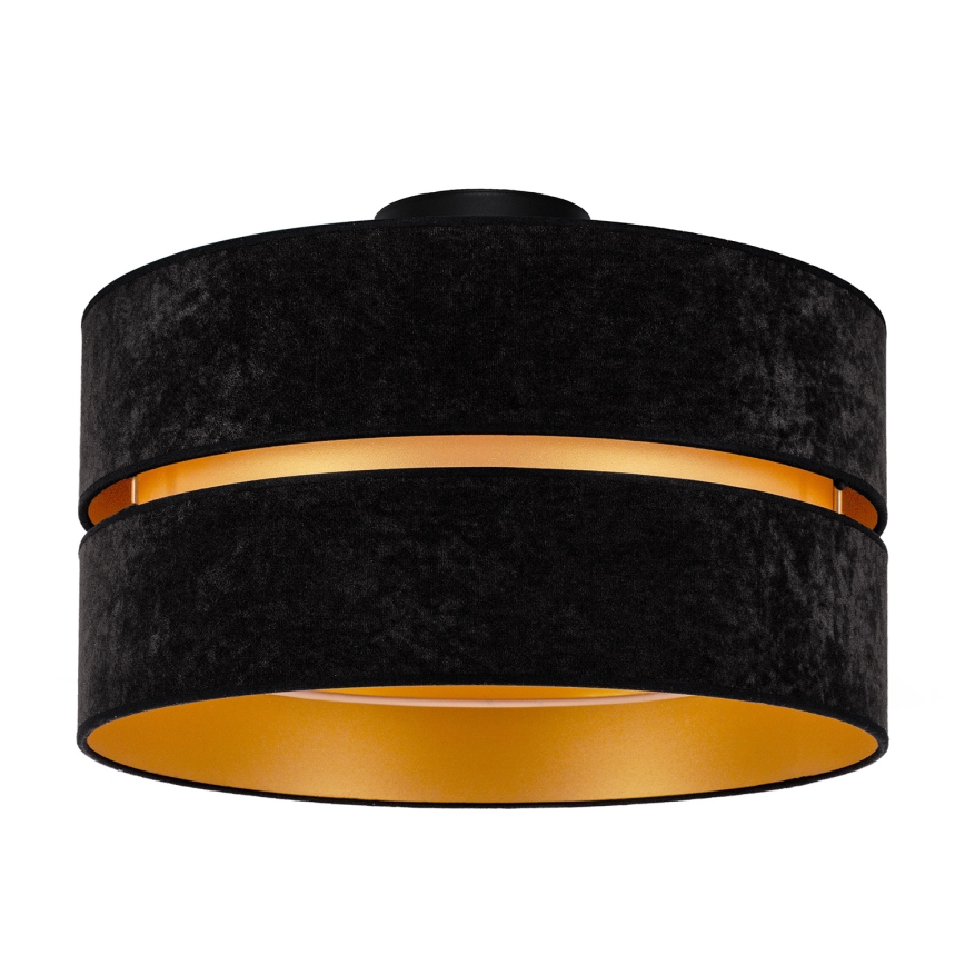 Duolla - Mennyezeti lámpa DUO 1xE27/40W/230V átm. 40 cm fekete/arany