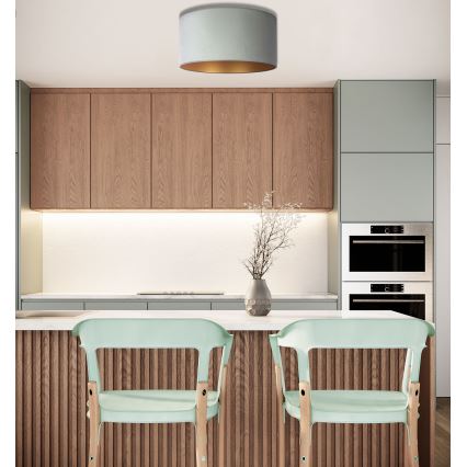 Duolla - Mennyezeti lámpa ROLLER 1xE27/15W/230V á. 40 cm világoszöld/arany