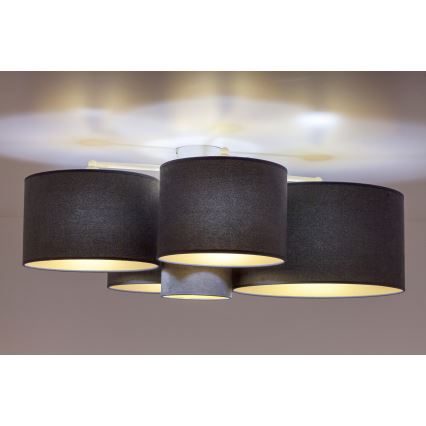 Duolla - Mennyezeti lámpa ROLLER PENTO 5xE27/60W/230V antracit