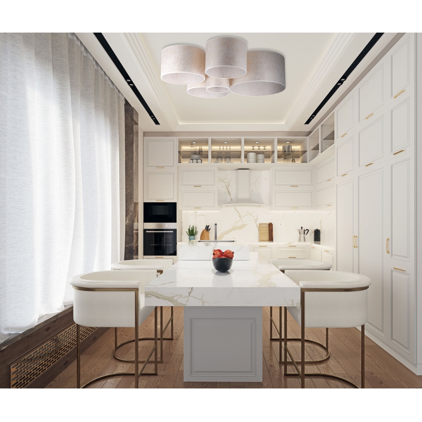 Duolla - Mennyezeti lámpa ROLLER PENTO 5xE27/60W/230V arany