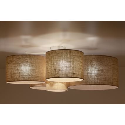 Duolla - Mennyezeti lámpa ROLLER PENTO 5xE27/60W/230V bézs