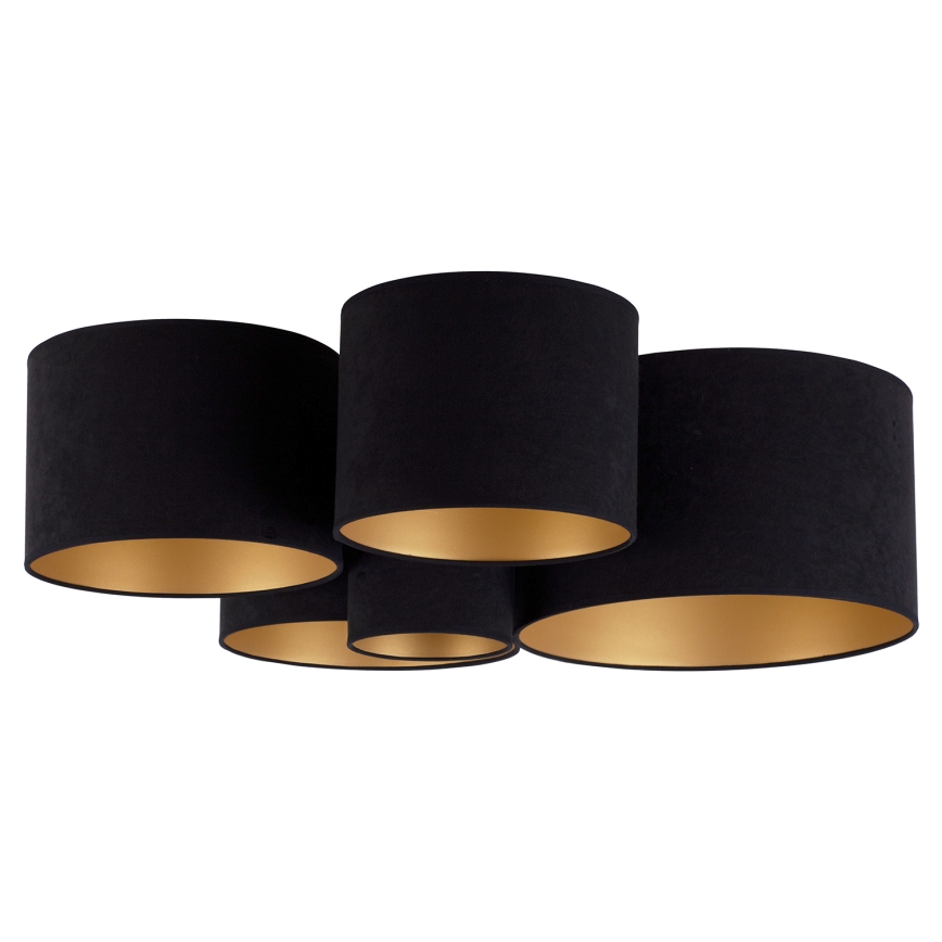 Duolla - Mennyezeti lámpa ROLLER PENTO 5xE27/60W/230V fekete/arany