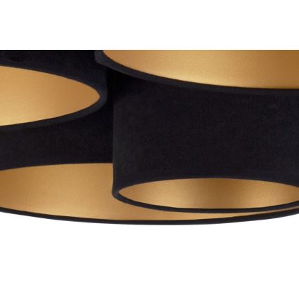 Duolla - Mennyezeti lámpa ROLLER PENTO 5xE27/60W/230V fekete/arany