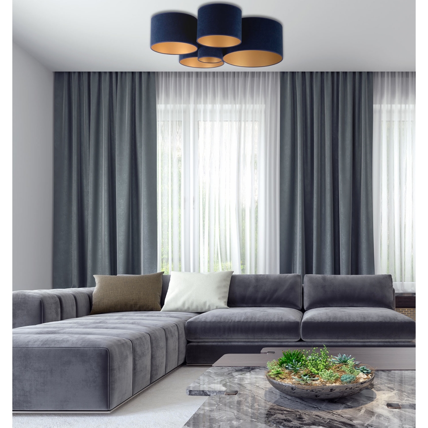 Duolla - Mennyezeti lámpa ROLLER PENTO 5xE27/60W/230V kék