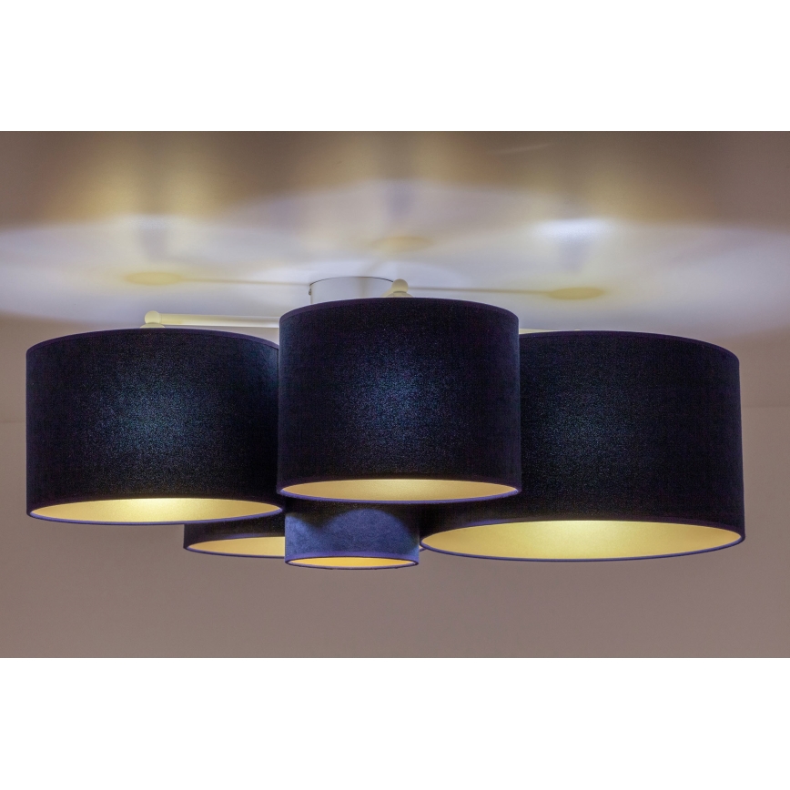 Duolla - Mennyezeti lámpa ROLLER PENTO 5xE27/60W/230V kék