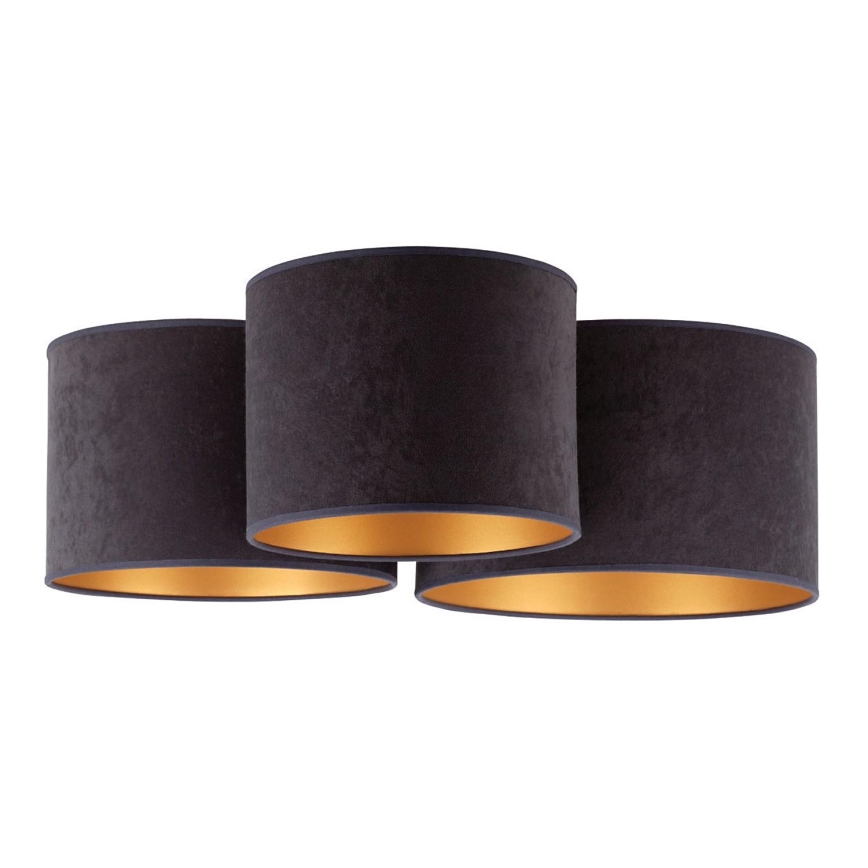 Duolla - Mennyezeti lámpa ROLLER TRIO 3xE27/60W/230V antracit