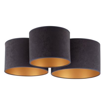 Duolla - Mennyezeti lámpa ROLLER TRIO 3xE27/60W/230V antracit