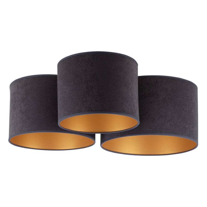 Duolla - Mennyezeti lámpa ROLLER TRIO 3xE27/60W/230V antracit