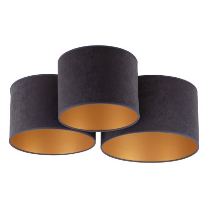 Duolla - Mennyezeti lámpa ROLLER TRIO 3xE27/60W/230V antracit