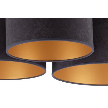 Duolla - Mennyezeti lámpa ROLLER TRIO 3xE27/60W/230V antracit