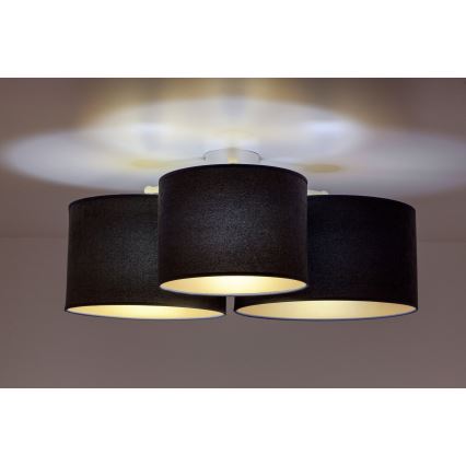 Duolla - Mennyezeti lámpa ROLLER TRIO 3xE27/60W/230V antracit