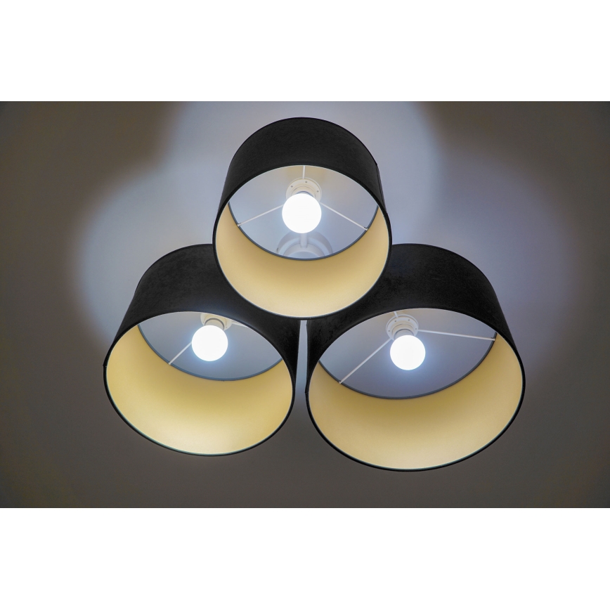 Duolla - Mennyezeti lámpa ROLLER TRIO 3xE27/60W/230V antracit