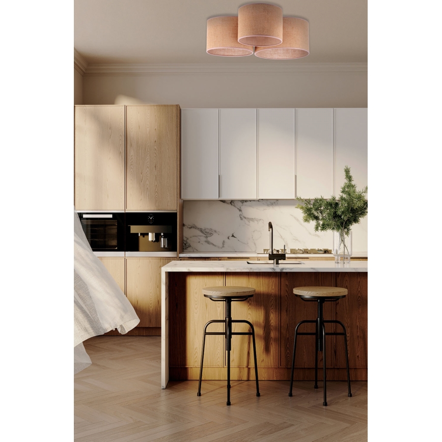 Duolla - Mennyezeti lámpa ROLLER TRIO 3xE27/60W/230V bézs