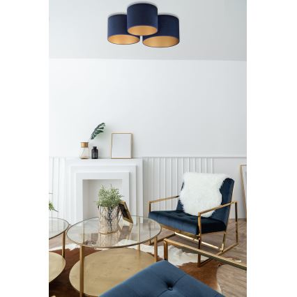 Duolla - Mennyezeti lámpa ROLLER TRIO 3xE27/60W/230V kék