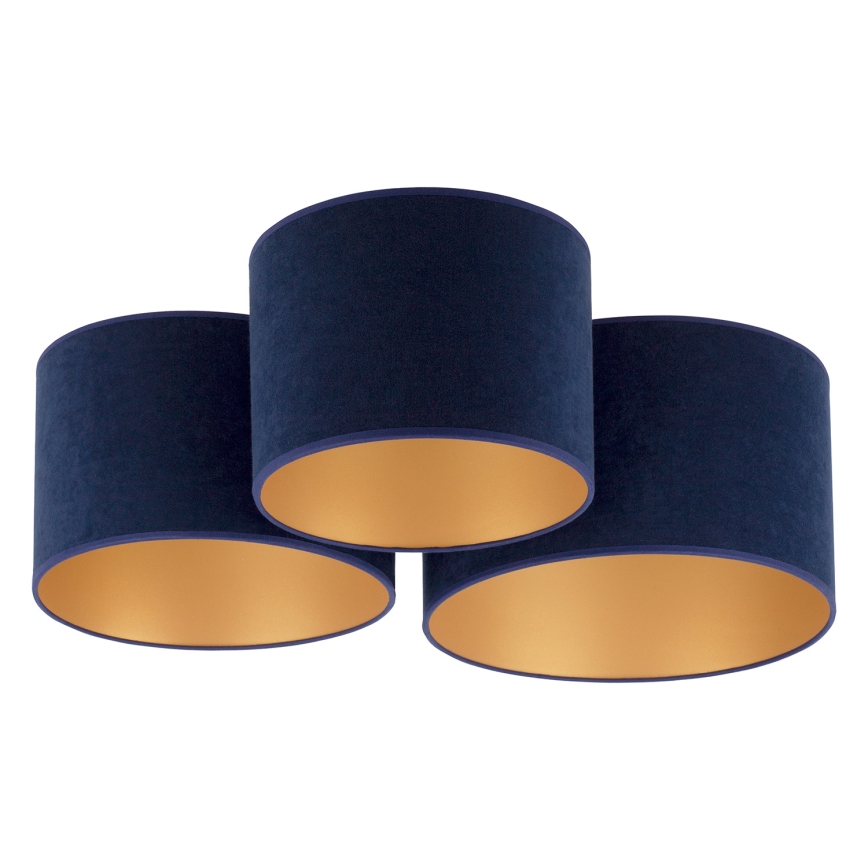 Duolla - Mennyezeti lámpa ROLLER TRIO 3xE27/60W/230V kék