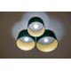 Duolla - Mennyezeti lámpa ROLLER TRIO 3xE27/60W/230V zöld/arany