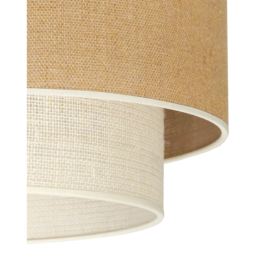 Duolla - Mennyezeti lámpa YUTE BOHO 1xE27/15W/230V átm. 45 cm barna/krémes