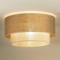 Duolla - Mennyezeti lámpa YUTE BOHO 3xE27/15W/230V átm. 60 cm barna/krémes