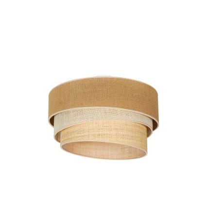 Duolla - Mennyezeti lámpa YUTE TRIO 3xE27/15W/230V átm. 60 cm barna/szürke/bézs