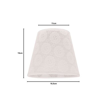 Duolla - Asztali lámpa búra SOFIA XS E14 átmérő 18,5 cm fehér