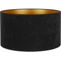 Duolla - Univerzális VELVET lámpabúra E27, átmérő 35 cm, fekete/arany