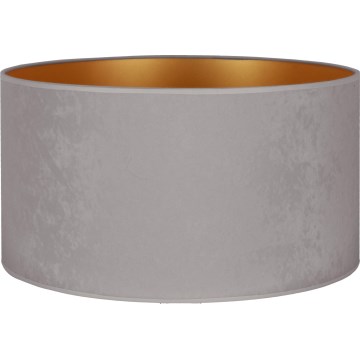 Duolla - Univerzális VELVET lámpabúra E27, átmérő 35 cm, szürke/arany