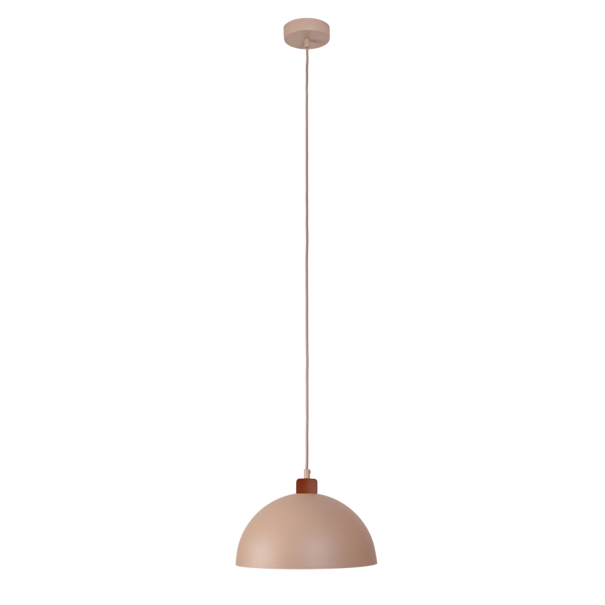 Duolla - Zsinóros függőlámpa IRONLINE 1xE27/15W/230V átm. 27 cm bézs/rézszínű