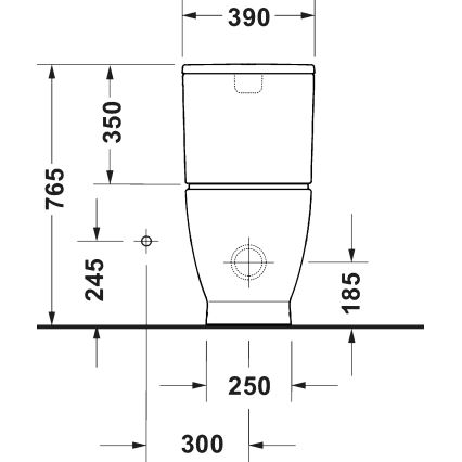 Duravit 20600900002 - D-CODE kombinált WC, kerámia/fényes fehér