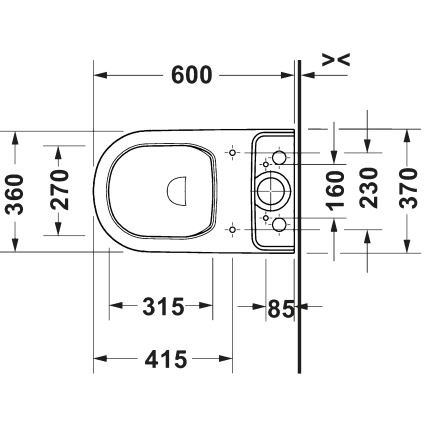 Duravit 20600900002 - D-CODE kombinált WC, kerámia/fényes fehér