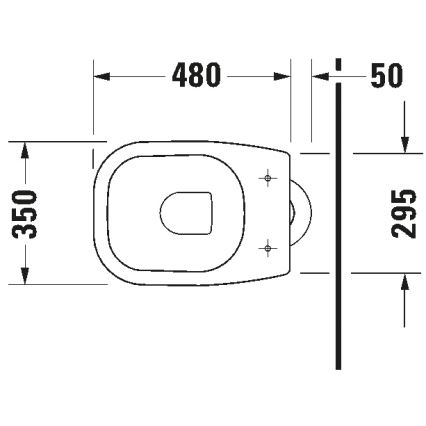 Duravit 21100100002 - D-CODE álló WC, kerámia, fényes fehér