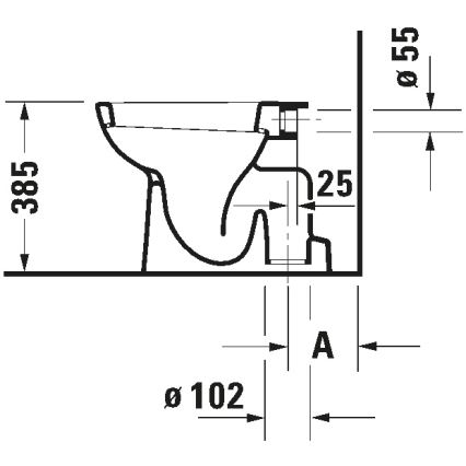 Duravit 21100100002 - D-CODE álló WC, kerámia, fényes fehér
