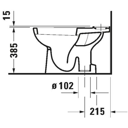 Duravit 21110100002 - Kombinált WC D-CODE kerámia/fényes fehér