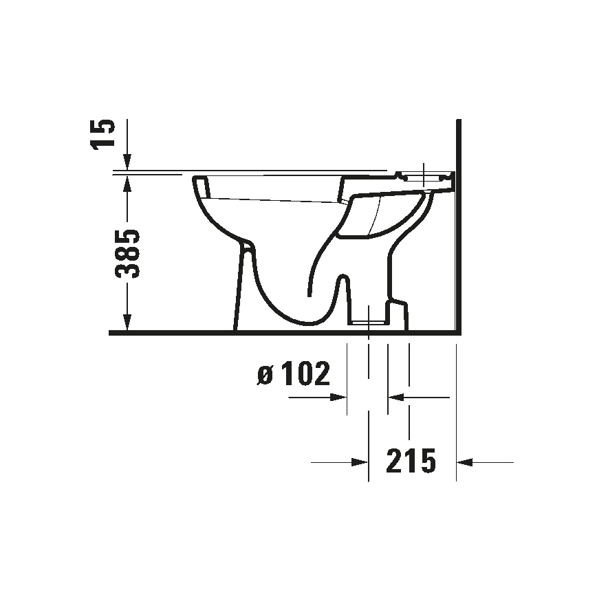 Duravit 21110100002 - Kombinált WC D-CODE kerámia/fényes fehér