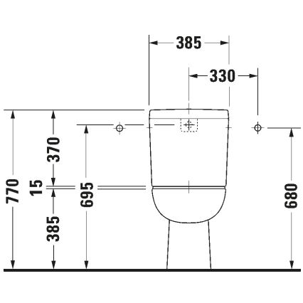 Duravit 21110100002 - Kombinált WC D-CODE kerámia/fényes fehér
