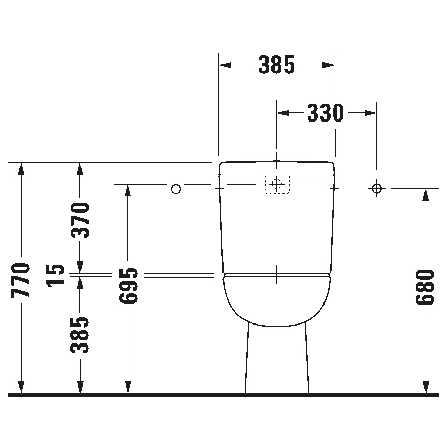 Duravit 21110100002 - Kombinált WC D-CODE kerámia/fényes fehér