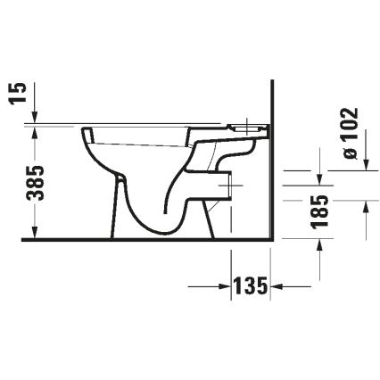 Duravit 21110900002 - Kombinált WC D-CODE, kerámia, fényes fehér