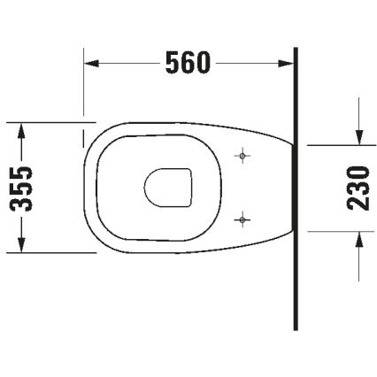 Duravit 21150900002 - Padlóra szerelhető WC D-CODE kerámia/fényes fehér