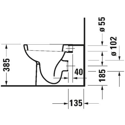 Duravit 21150900002 - Padlóra szerelhető WC D-CODE kerámia/fényes fehér